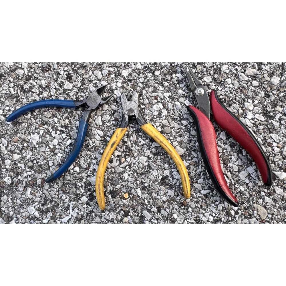 Vintage Klein Tools Lot of 3 - Electronics Midget Diagonal Cutters -Read